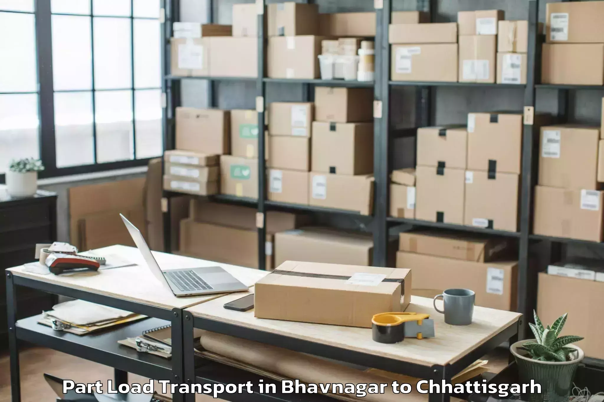 Book Bhavnagar to Kunkuri Part Load Transport Online